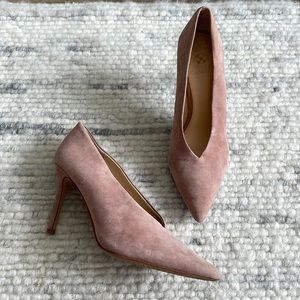 Vince Camuto Blush Suede Heels - Size 8